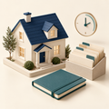 Illustration of a home and its equipment log